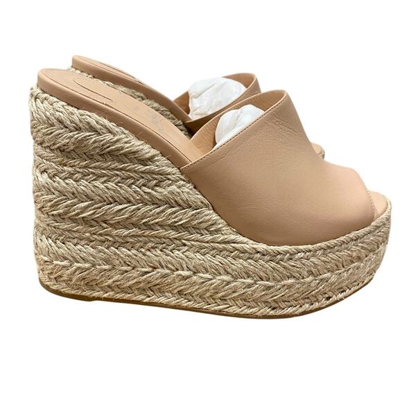 Christian Louboutin Ariella Zeppa 130 Leather Espadrille Wedge Sandal 8 - - Picture 3 of 8